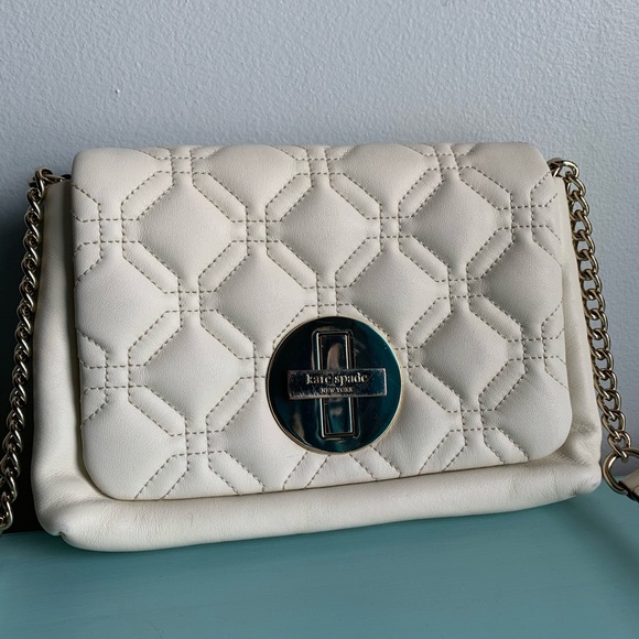 ✨HP✨ KATE SPADE Ivory Leather Crossbody Bag - Picture 3 of 15